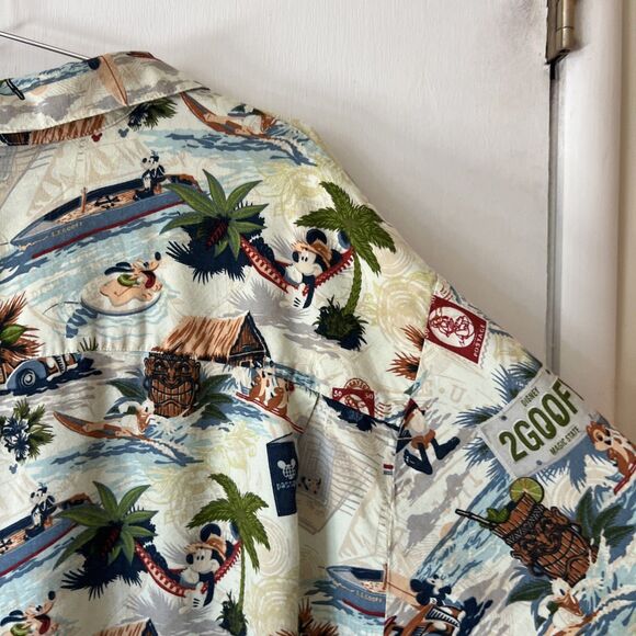 Disneyland Resort Short Sleeve Button Down Hawaiian Shirt Tiki Disney Mens XL - Picture 11 of 12